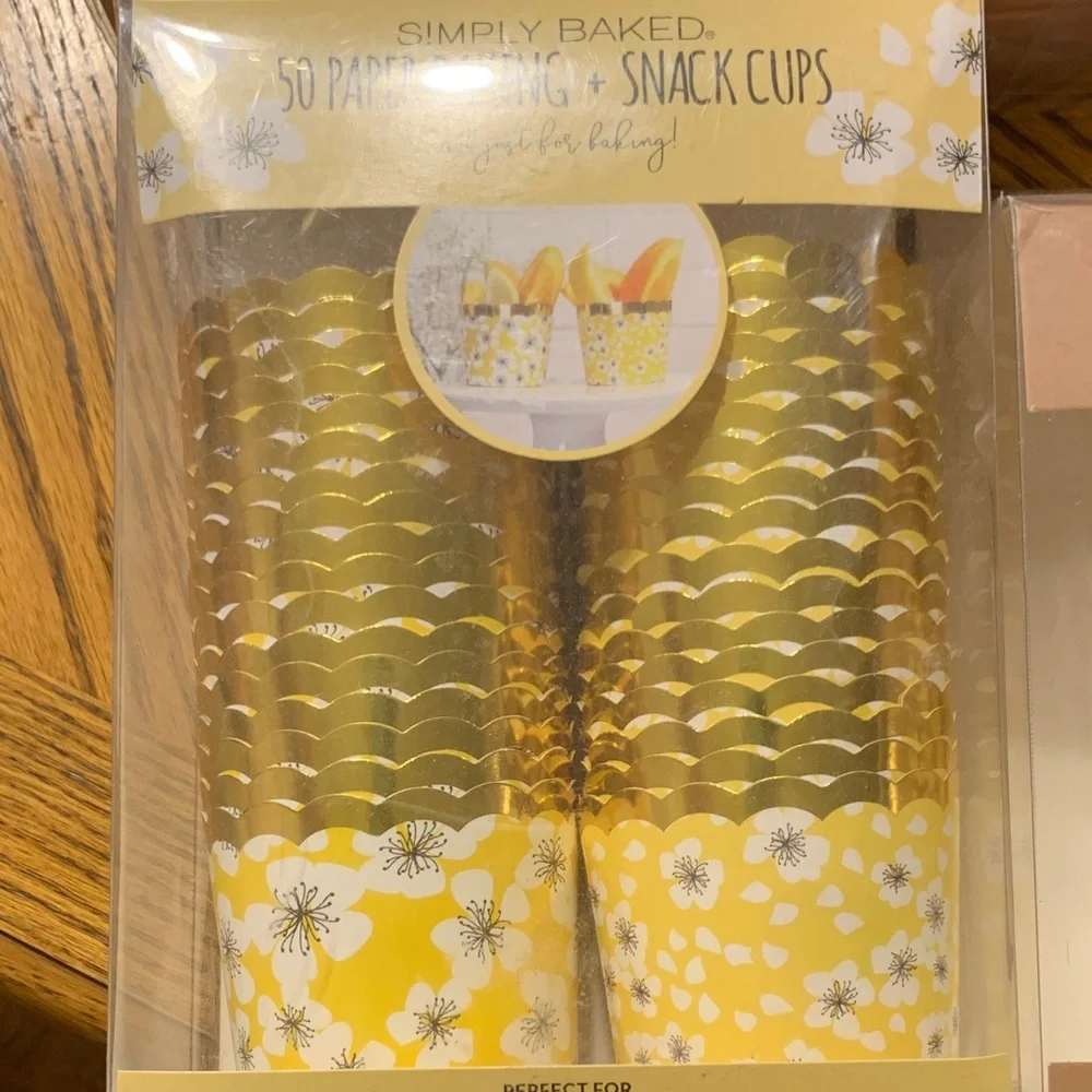 Rae Dunn Gold and White Baking Cups Collection